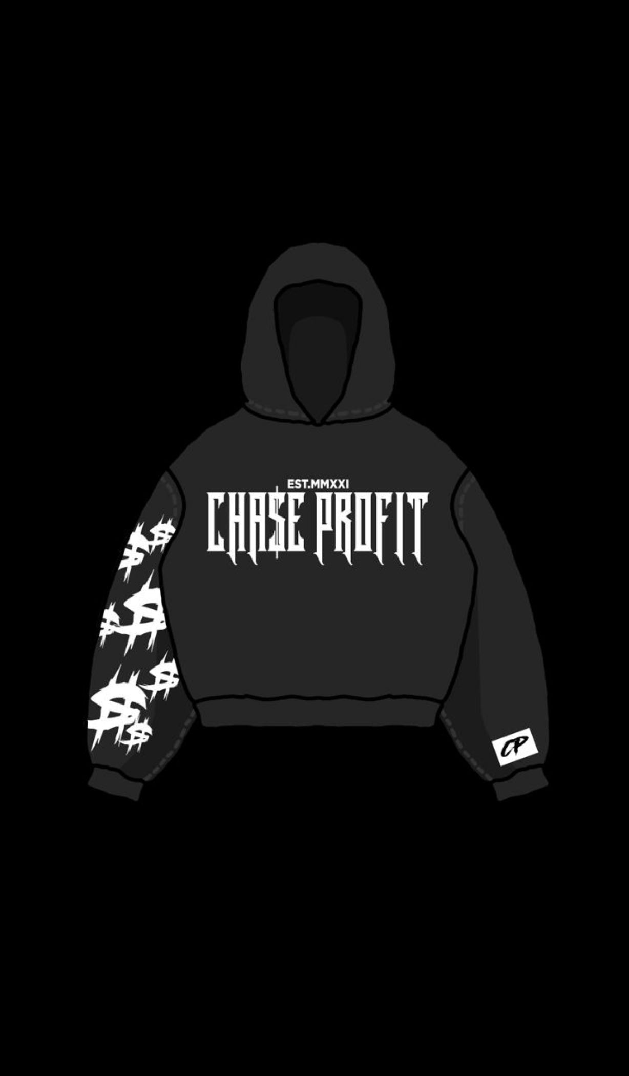 CP Black Flared Sweatsuit Set