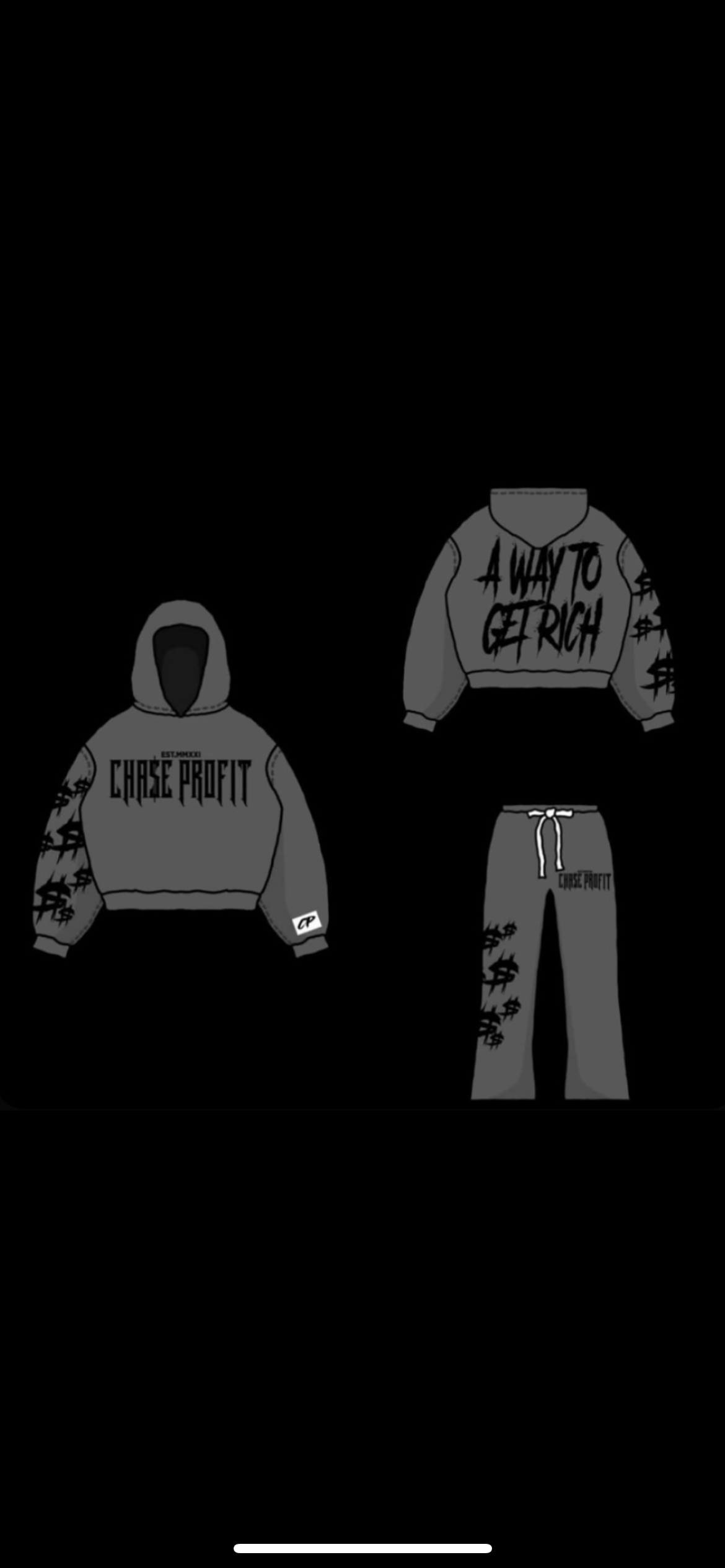 CP Charcoal Grey Flared Sweatsuit