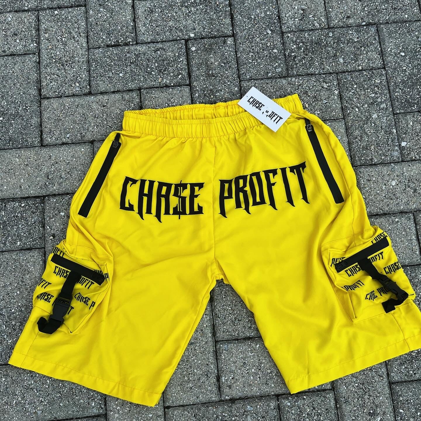 Yellow CP Cargo Shorts